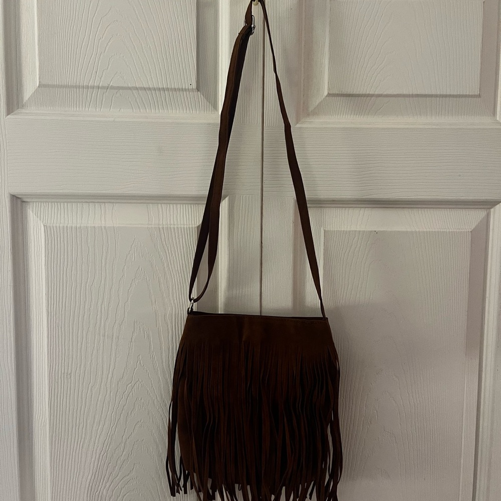Brown Fringe Shoulder Bag